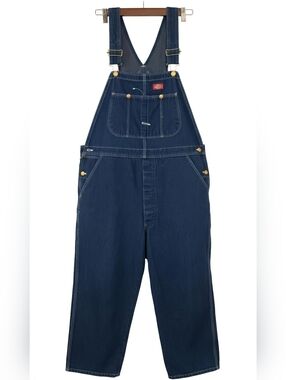Dickies Vintage Indigo Blue Denim Overalls NNT 38x32